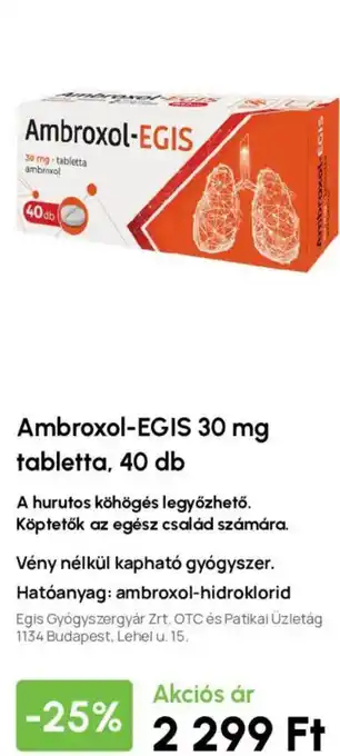 Ambroxol-EGIS tabletta