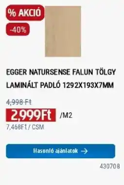 Praktiker Egger natursense falun tölgy laminált padló ajánlat