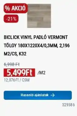 Praktiker Biclick vinyl padló vermont ajánlat