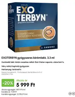 Alma Gyógyszertárak Exo terbyn gyógyszeres körömlakk ajánlat