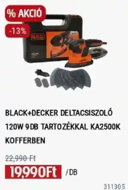 Praktiker black+decker deltacsiszoló 120w 9db tartozékkal ka2500k kofferben ajánlat