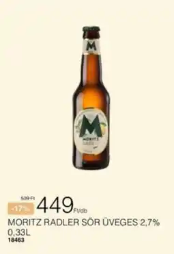 Chef Market Moritz radler sör üveges ajánlat