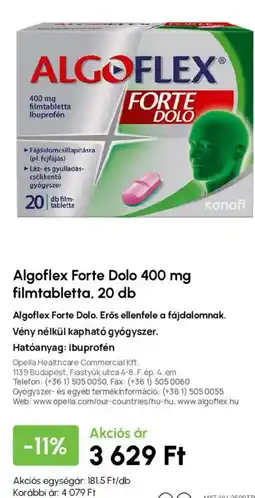 Alma Gyógyszertárak Algoflex forte dolo ajánlat