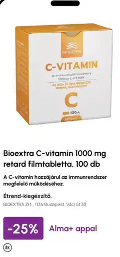 Alma Gyógyszertárak Bioextra c-vitamin ajánlat