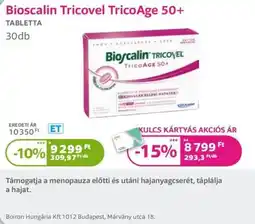 Kulcs Patika Bioscalin Tricovel TricoAge 50+ ajánlat
