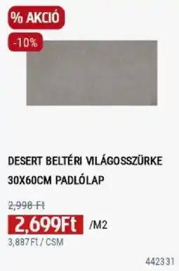 Praktiker Desert beltéri világosszürke padlólap ajánlat