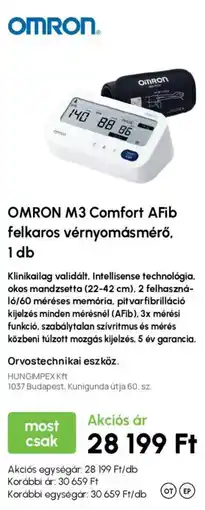 Alma Gyógyszertárak omron m3 comfort afib felkaros vérnyomásmérő ajánlat