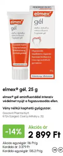 Alma Gyógyszertárak Elmex gél ajánlat