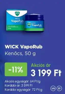 Alma Gyógyszertárak wick vaporub ajánlat