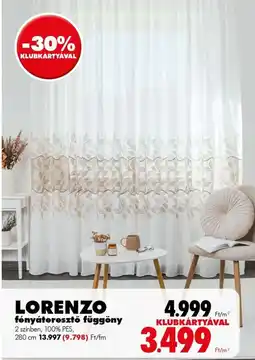 Diego Lorenzo fényáteresztő függöny ajánlat