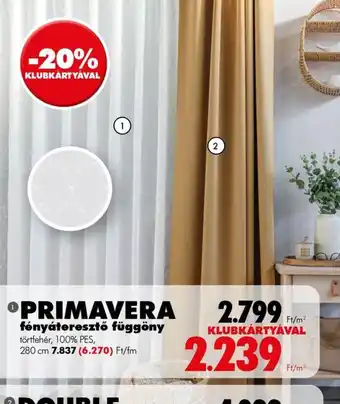 Primavera fényáteresztő függöny