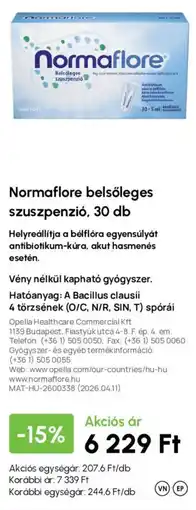 Alma Gyógyszertárak Normaflore belsőleges szuszpenzió ajánlat