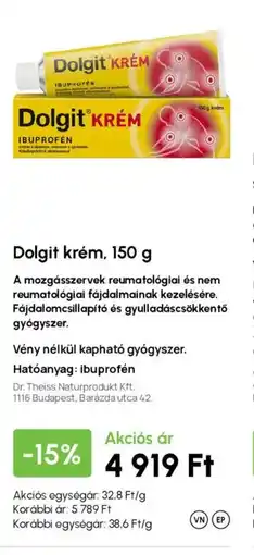 Alma Gyógyszertárak Dolgit krém ajánlat