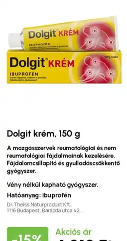Alma Gyógyszertárak Dolgit krém ajánlat