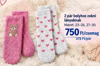 2 pár bolyhos zokni