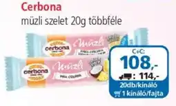 ÁRKLUB Cerbona müzli szelet ajánlat