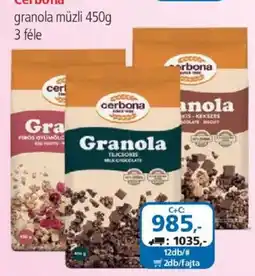 ÁRKLUB Cerbona granola ajánlat
