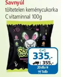 ÁRKLUB Savnyúl töltetlen keménycukorka ajánlat