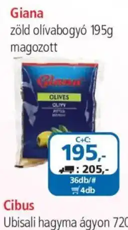 ÁRKLUB Giana zöld olivabogyó ajánlat