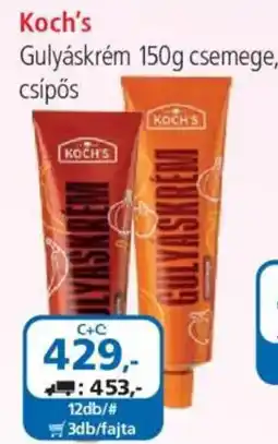 ÁRKLUB Koch's gulyáskrém ajánlat