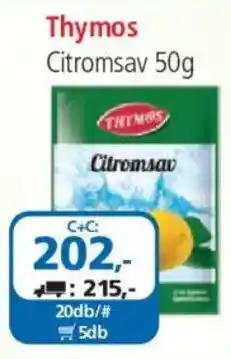 ÁRKLUB Thymos citromsav ajánlat