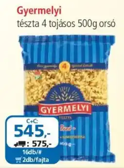 ÁRKLUB Gyermelyi tészta ajánlat