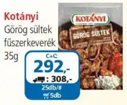 ÁRKLUB Kotányi görög sülték fűszerkeverék ajánlat