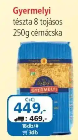ÁRKLUB Gyermelyi tészta ajánlat