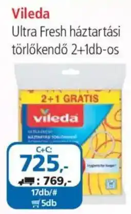 ÁRKLUB Vileda ultra fresh háztartási törlőkendő ajánlat