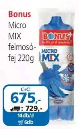 ÁRKLUB Bonus micro mix felmosó-fej ajánlat