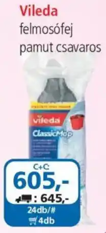 ÁRKLUB Vileda felmosófej pamut csavaros ajánlat