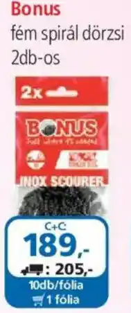ÁRKLUB Bonus fém spirál dörzsi ajánlat