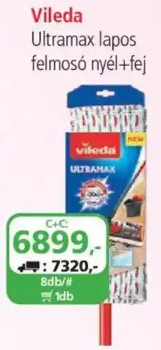 ÁRKLUB Vileda ultramax lapos felmosó nyél+fej ajánlat