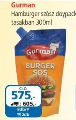 ÁRKLUB Gurman hamburger szósz ajánlat