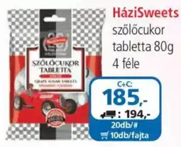 ÁRKLUB HáziSweets szóló cukor tabletta ajánlat