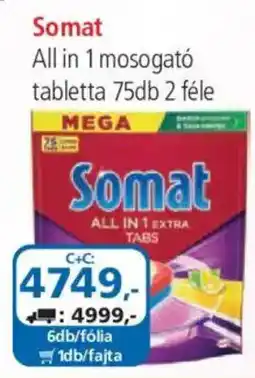 ÁRKLUB Somat all in 1 mosogató tabletta ajánlat