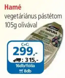 ÁRKLUB Hamé vegetáriánus pástétom ajánlat