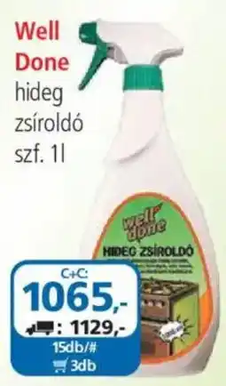 ÁRKLUB Well Done hideg zsíroldó ajánlat