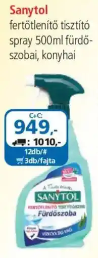 ÁRKLUB Sanytol fertőtlenítő tisztító spray ajánlat