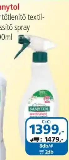 ÁRKLUB Sanytol fertőtlenítő textil- és felület tisztító spray ajánlat