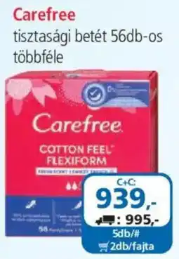 ÁRKLUB Carefree tisztasági betét ajánlat