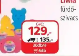 ÁRKLUB Liwiá fürdő-szivacs ajánlat