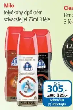 ÁRKLUB Milo folyékony cipőkrém ajánlat