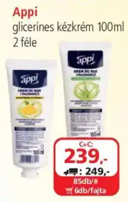 ÁRKLUB Appi glicerines kézkrém ajánlat