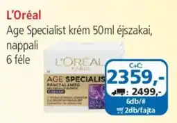 ÁRKLUB L'oreal age specialist krem ajánlat