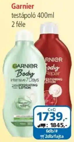 ÁRKLUB Garnier testápoló ajánlat