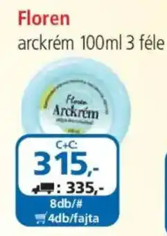 ÁRKLUB Floren arckrém ajánlat