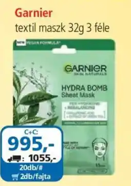 ÁRKLUB Garnier textil maszk ajánlat