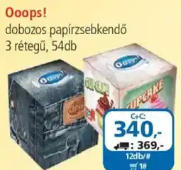 ÁRKLUB Ooops! dobozos papírzsebkendő ajánlat