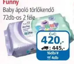 ÁRKLUB Funny baby ápoló törölkendő ajánlat